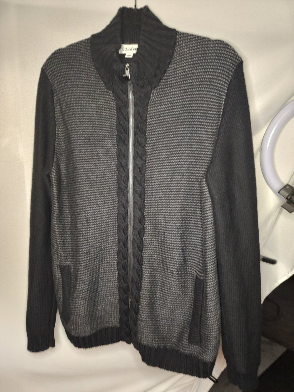 Calvin Klein Zipper Cardigan - Large